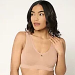 Breezies Cooling Comfort Seamless Wirefree Bra - Warm Sand 3X - EUC